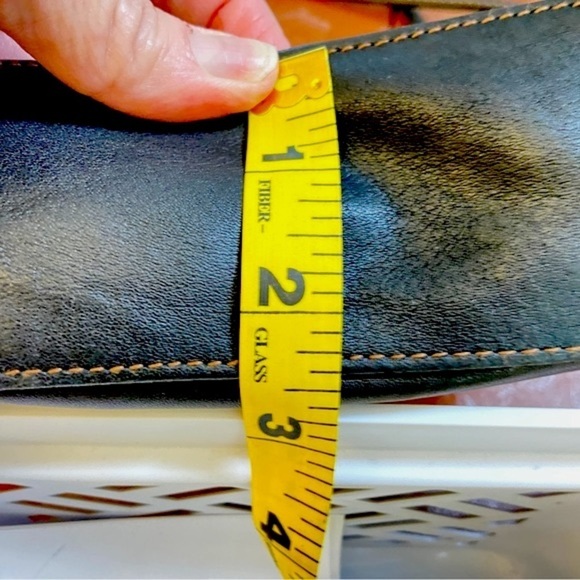 Leather Co & Liz Claiborne Crossbody Mini Purse Handbag Leather Black Soft - Picture 8 of 12